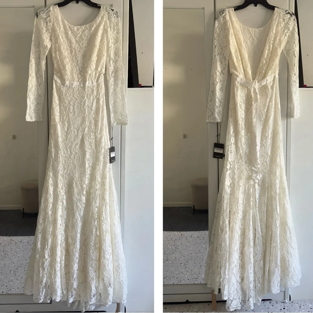 Reformation Hestia Lace Dress in Ivory Size 4 - Picture 3 of 10